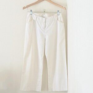 IZ Byer White Wide Leg Cropped Pants